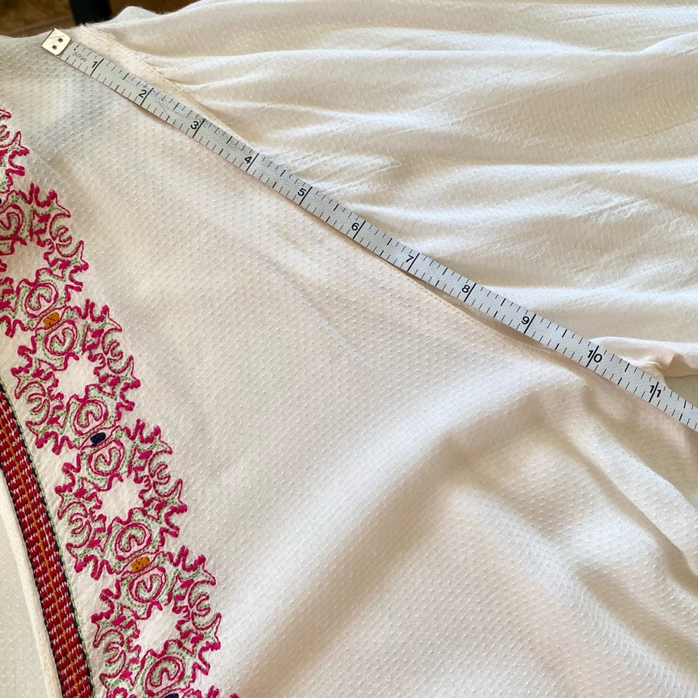 Free People Wild One Embroidered Balloon Sleeves Oversized Mini Dress Size M - Picture 7 of 10